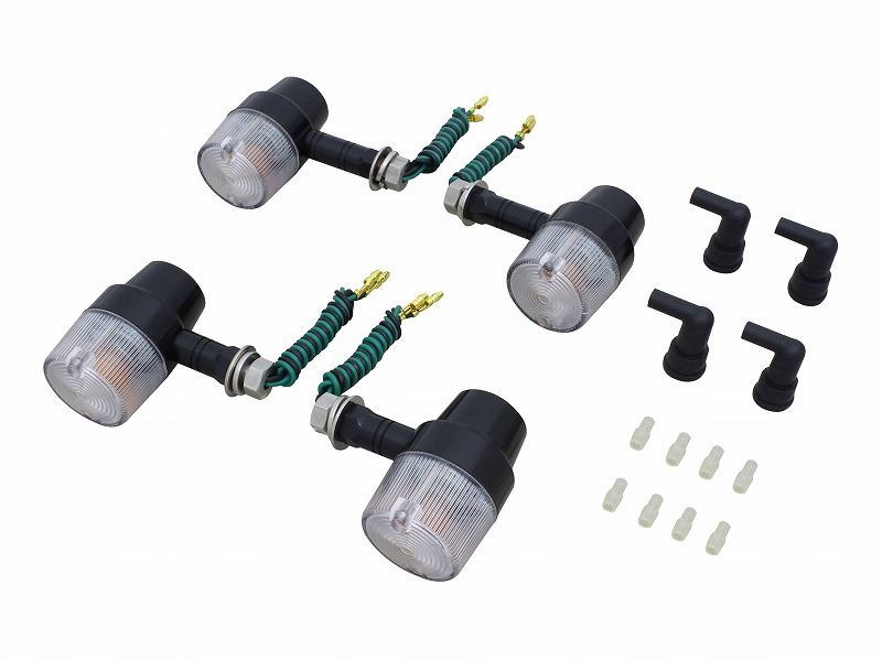 Middle Machine Winker Semi-Universal Set Black/Clear Single Bulb/Super Bike Type