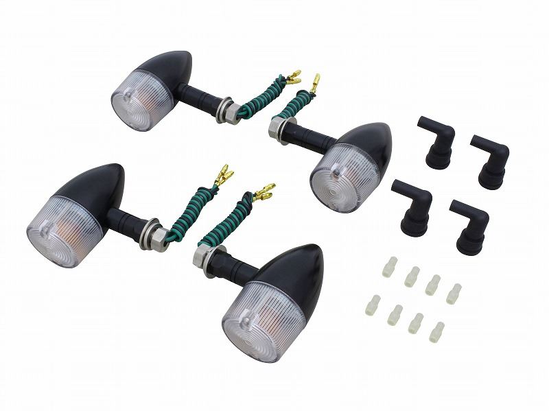 Middle Machine Winker Semi-Universal Set, Black/Clear, Single Bulb/Bullet Type