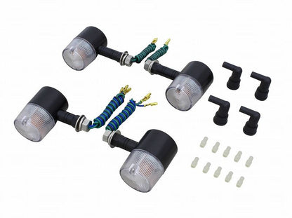 Middle Machine Indicators Semi-Universal Set Black/Orange Double Bulb/71 Type
