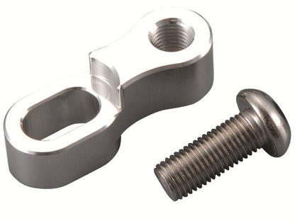 オフセットミラーアダプター M10正ネジP-125ボルト付属 1個入り シルバー
