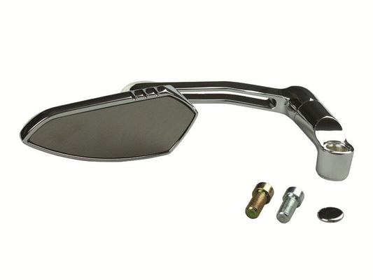 Flat Low Mirror Wing Type Left Chrome