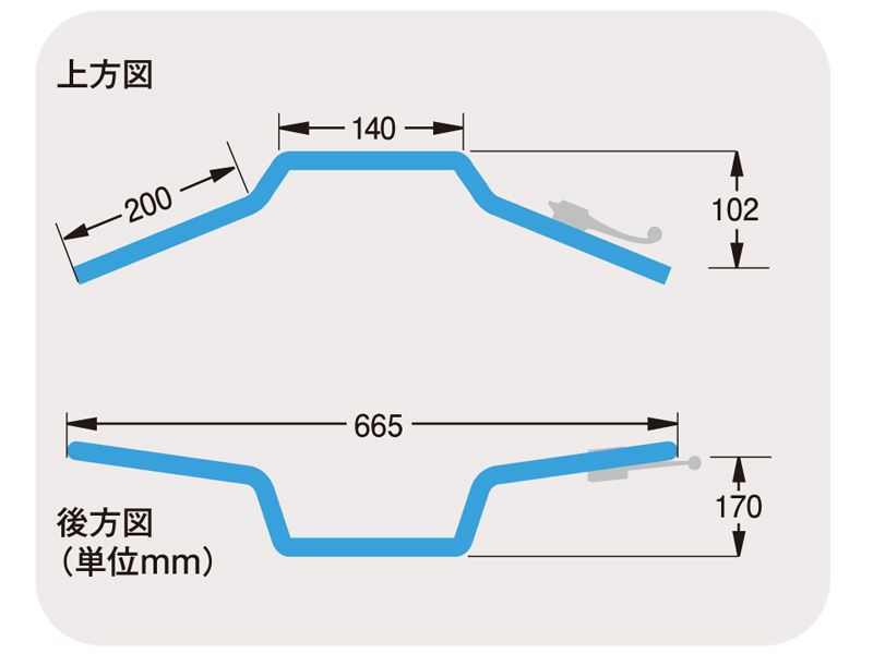 Scooter Handlebar Low Ride Bar FIFTH PCX125/PCX150