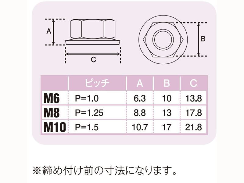 M6サラバネステンレスナット(2pcs/Set)