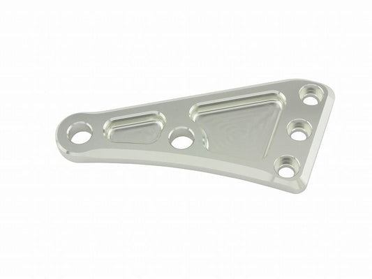 Machine Long Headlight Stay Plate Left Silver