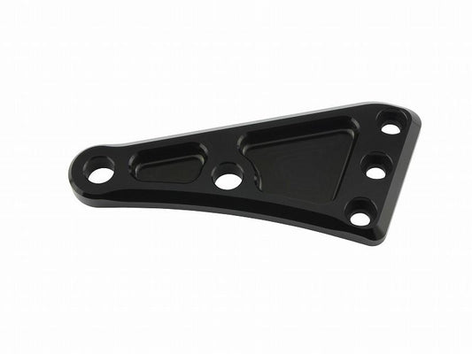 Machine Long Headlight Stay Plate Left, Black