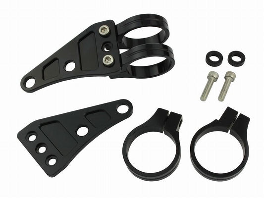 マシンドヘッドライトステー 2サークルクランプタイプ 41mm ブラック