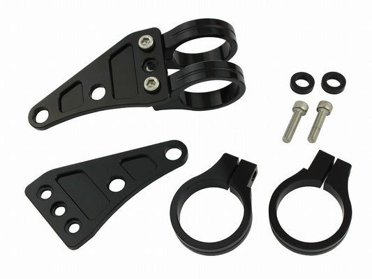 マシンドヘッドライトステー 2サークルクランプタイプ 39mm ブラック