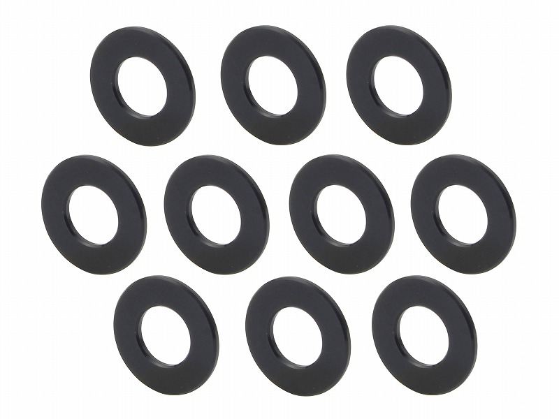 メカニックユース ユニバーサルカラーセット 内径6mm 外径12.6mm 厚さt=1mm 10個入り ブラック
