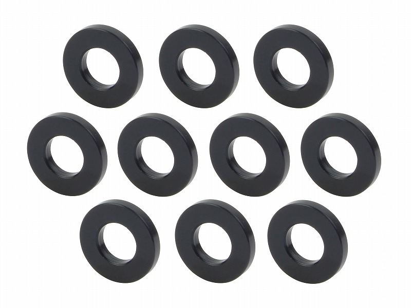 メカニックユース ユニバーサルカラーセット 内径6mm 外径12.6mm 厚さt=2mm 10個入り ブラック
