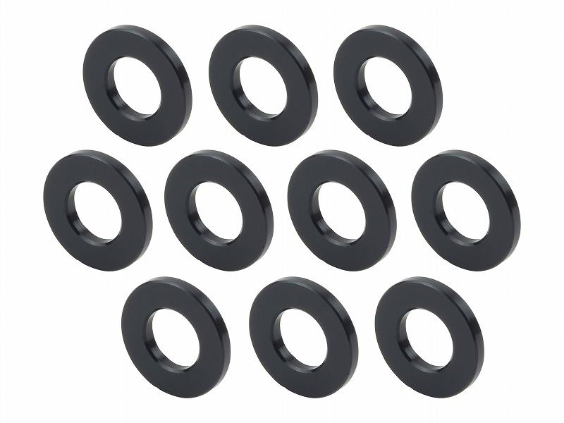 メカニックユース ユニバーサルカラーセット 内径8mm 外径16.5mm 厚さt=2mm 10個入り ブラック