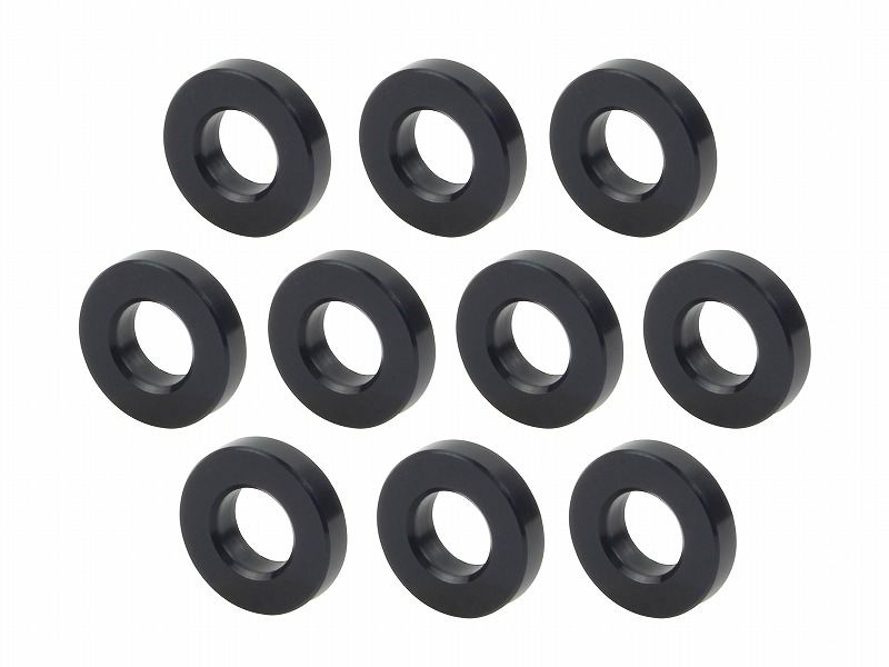 メカニックユース ユニバーサルカラーセット 内径6mm 外径12.6mm 厚さt=3mm 10個入り ブラック