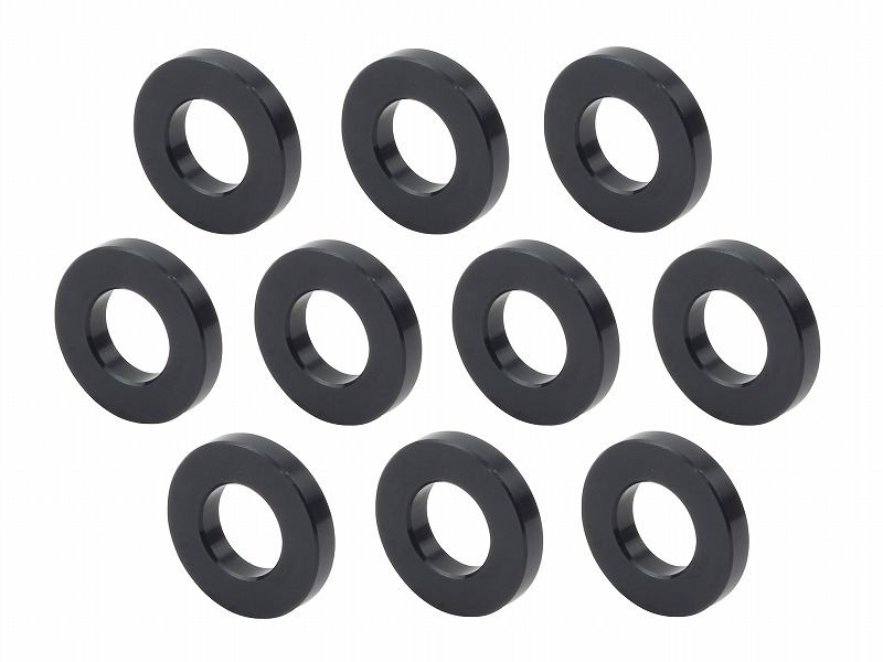 メカニックユース ユニバーサルカラーセット 内径8mm 外径16.5mm 厚さt=3mm 10個入り ブラック