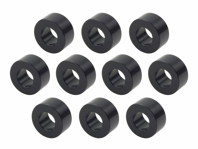 メカニックユース ユニバーサルカラーセット 内径8mm 外径16.5mm 厚さt=8mm 10個入り ブラック