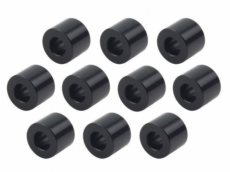 メカニックユース ユニバーサルカラーセット 内径6mm 外径12.6mm 厚さt=1mm 10個入り ブラック