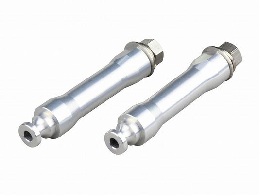 10mm Super Long Color Blinker Stays with M10x30mm Bolts, 2-Pack, Silver