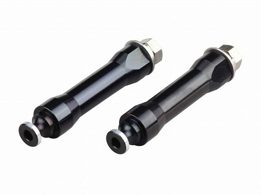 10mm Super Long Color Turn Signal Stays with M10x30mm Bolts, 2 Pcs, Black