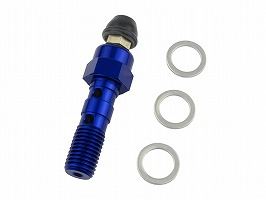 GOODRIDGE エアーフリーバンジョーボルト ガスケット付 P-1.25 ダブル ヤマハ純正 ブルー