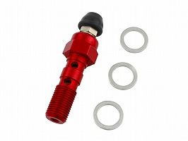 GOODRIDGE エアーフリーバンジョーボルト ガスケット付 P-1.0 ダブル レッド