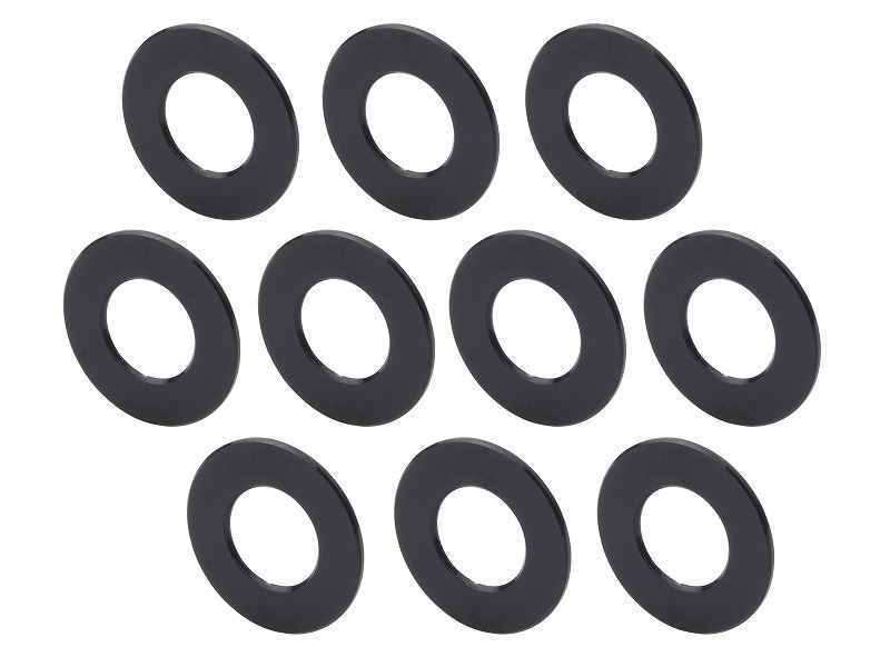 メカニックユース ユニバーサルカラーセット ブラック 内径10mm 外径21.6mm 厚さt=1mm 10個入り