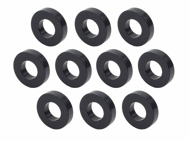 メカニックユース ユニバーサルカラーセット 内径10mm 外径21.6mm 厚さt=5mm 10個入り ブラック