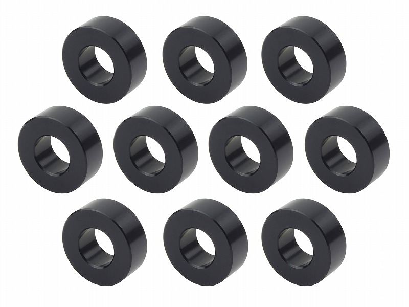 メカニックユース ユニバーサルカラーセット 内径10mm 外径21.6mm 厚さt=8mm 10個入り ブラック