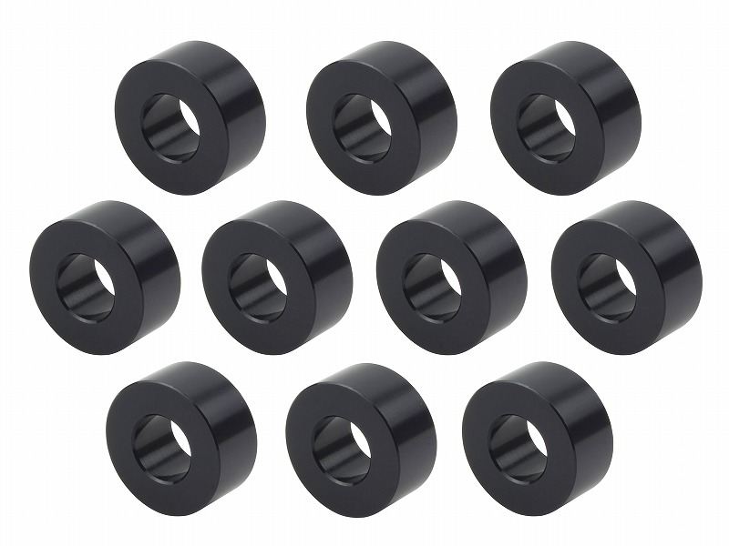 メカニックユース ユニバーサルカラーセット 内径10mm 外径21.6mm 厚さt=10mm 10個入り ブラック