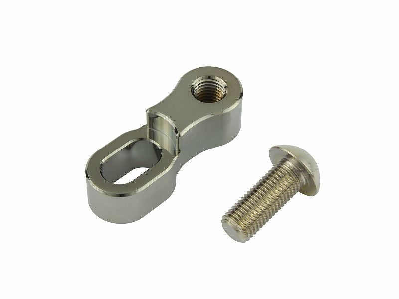 オフセットミラーアダプター M10･正ネジ M10逆ネジP-125ボルト付属 1個入り メッキ