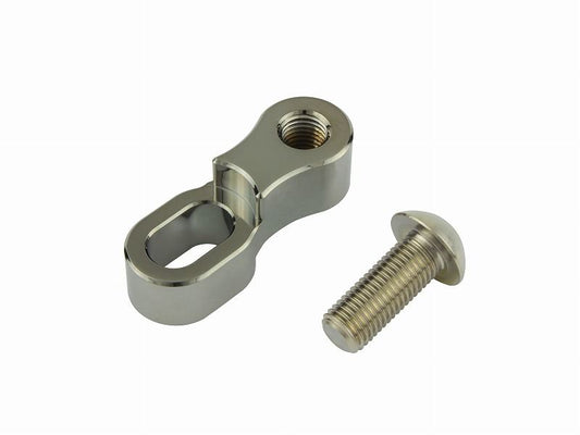 Offset Mirror Adapter M10 Right-Hand Thread M10 Left-Hand Thread P-125 Bolt Included 1pc Chrome Plated