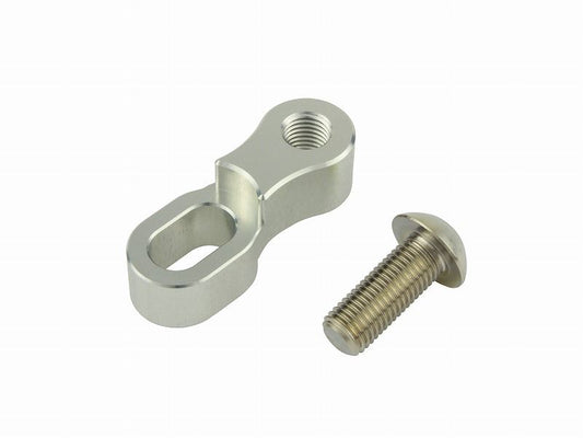Offset Mirror Adapter M10 Right-hand Thread, M10 Left-hand Thread P-125 Bolt Included, 1 pc., Silver