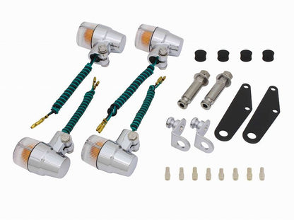 バルブタイプ ウインカーセット スーパーバイクミニタイプ メッキボディ/クリアーレンズ FTR223/FTR223D