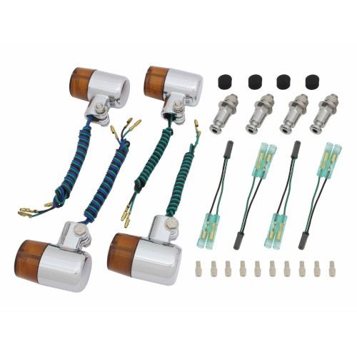 Valve Type Blinker Set 71 Type Chrome Body/Orange Lens GSX400IMPULSE GSX400 Impulse/GSX1400/INAZUMA
