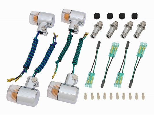 Bulb Type Indicator Set 71 Type Chrome Body/Clear Lens GSX400IMPULSE GSX400 Impulse / Bulb Type Indicator Set / INAZUMA Inazuma