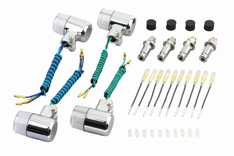 バルブタイプ ウインカーセット 71タイプ メッキボディ/クリアーレンズ ZEPHYR400 ゼファー400/ZEPHYR750 ゼファー750/ZEPHYR1100 ゼファー1100/ZRX400