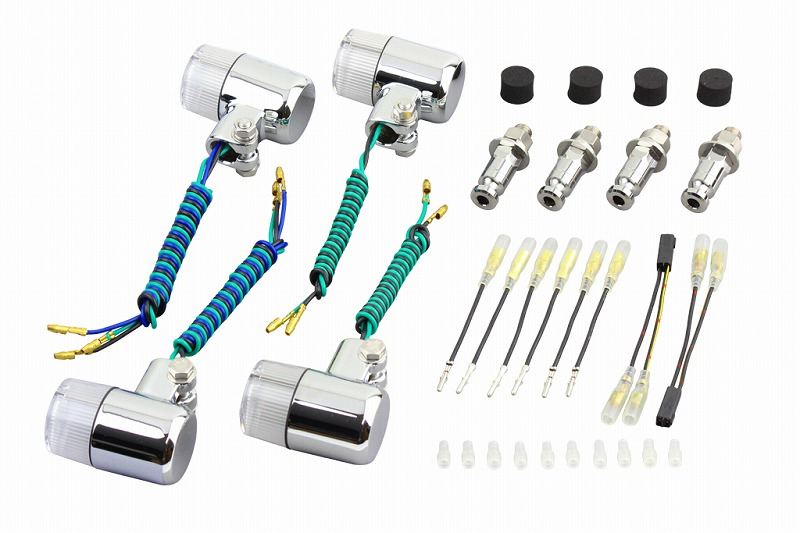 Bulb Type Blinker Set 71 Type Chrome Body/Clear Lens ZEPHYR400χ / ZEPHYR750 / ZEPHYR1100 / ZRX400