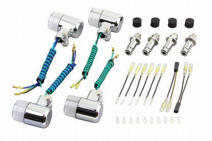 Bulb Type Blinker Set 71 Type Chrome Body/Clear Lens ZEPHYR400χ / ZEPHYR750 / ZEPHYR1100 / ZRX400