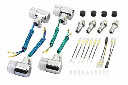 Bulb Type Blinker Set 71 Type Chrome Body/Clear Lens ZEPHYR400χ / ZEPHYR750 / ZEPHYR1100 / ZRX400