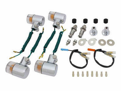 Bulb Type Blinker Set Cast 71 Type Chrome Body/Clear Lens CB1100/CB1100EX