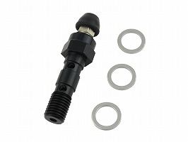 EARL'S エアーフリーバンジョーボルト ガスケット付 P-1.25 ダブル ホンダ純正/カワサキ純正/スズキ純正 ブラック
