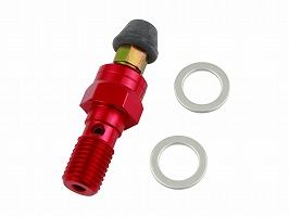 スピードブリーダーエアーフリーバンジョーボルト シングル P-1.25 EARL'S/ホンダ/カワサキ レッド
