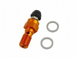 EARL'S エアーフリーバンジョーボルト ガスケット付 P-1.25 シングル ホンダ純正/カワサキ純正/スズキ純正 ゴールド