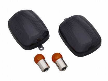Custom Turn Signal Lens Set, Single Bulb, 12V21W, Orange Single Bulb Included, Smoke Lens, CBR600F/CBR900RR/CBR1100XX/VTR1000F