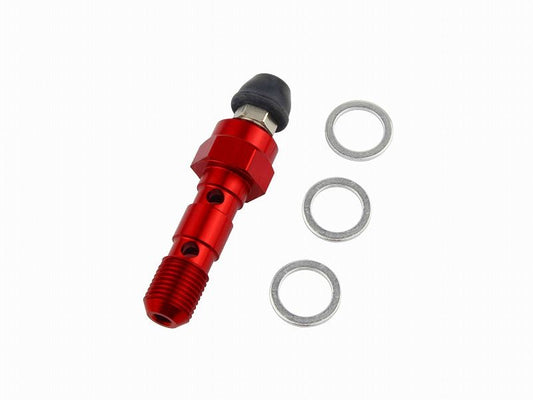 EARL'S エアーフリーバンジョーボルト ガスケット付 P-1.0 ダブル スズキ純正/BREMBO レッド