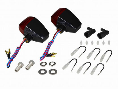 ZR Type LED Turn Signals Crystal Cut Lens Double Specification 2-Pack Black Body/Orange Lens