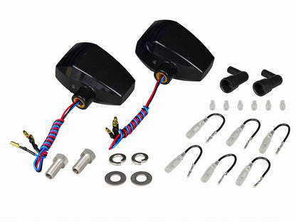 ZRタイプLEDウインカー クリスタルカットレンズ ダブル仕様 2個入り ブラックボディ/スモークレンズ