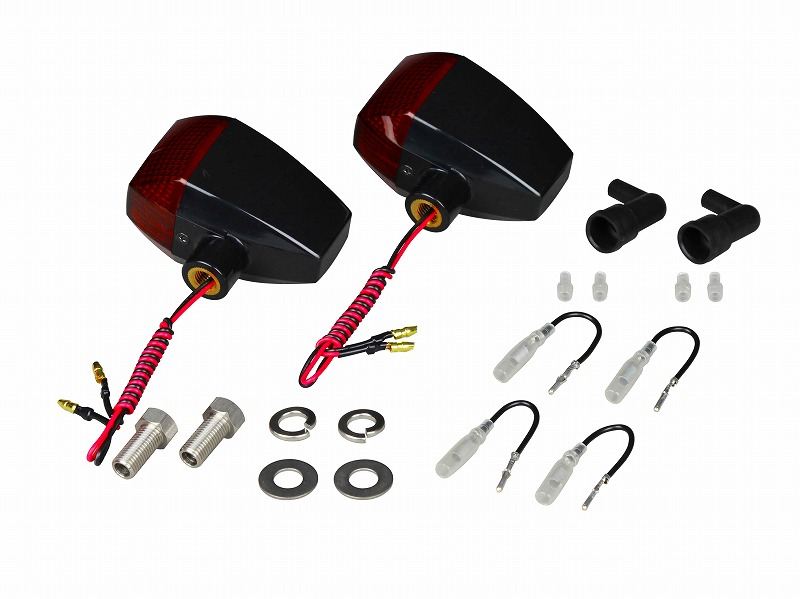 ZRタイプLEDウインカー スタンダードレンズ ダイヤカット シングル仕様 2個入り ブラックボディ/オレンジレンズ