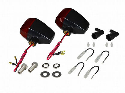 ZRタイプLEDウインカー スタンダードレンズ ダイヤカット シングル仕様 2個入り ブラックボディ/オレンジレンズ