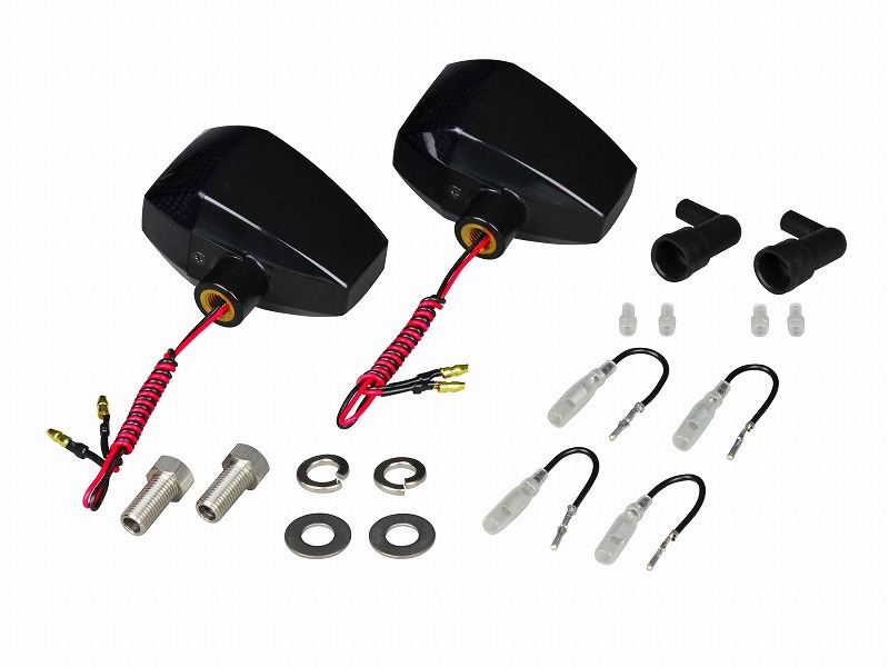 ZRタイプLEDウインカー スタンダードレンズ ダイヤカット シングル仕様 2個入り ブラックボディ/スモークレンズ