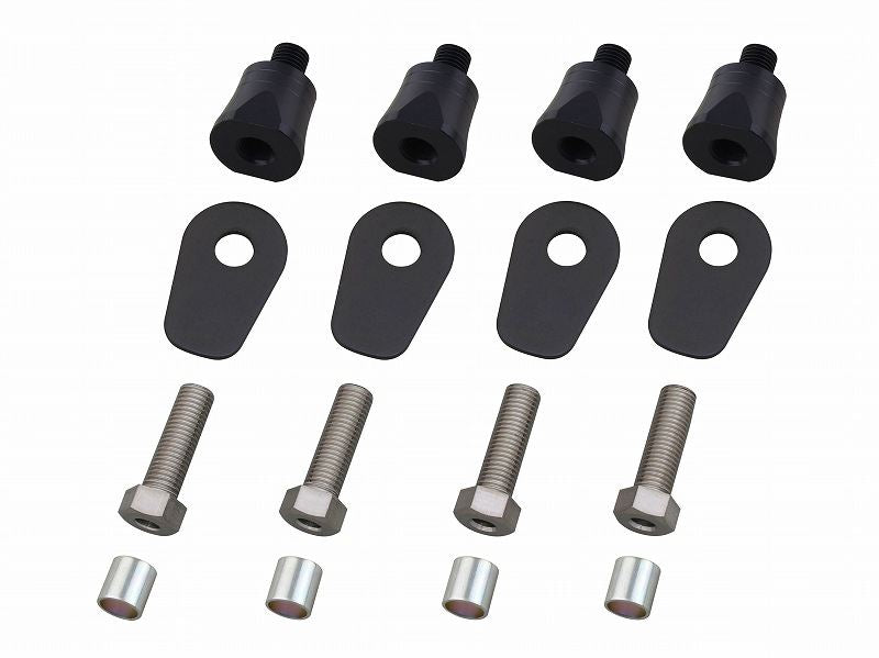 ZRタイプ/LED ZRタイプウインカー用 ボルトオンウインカーステーセット ブラックステー ZRX400/ZRX1100/ZRX1200R/ZR-7