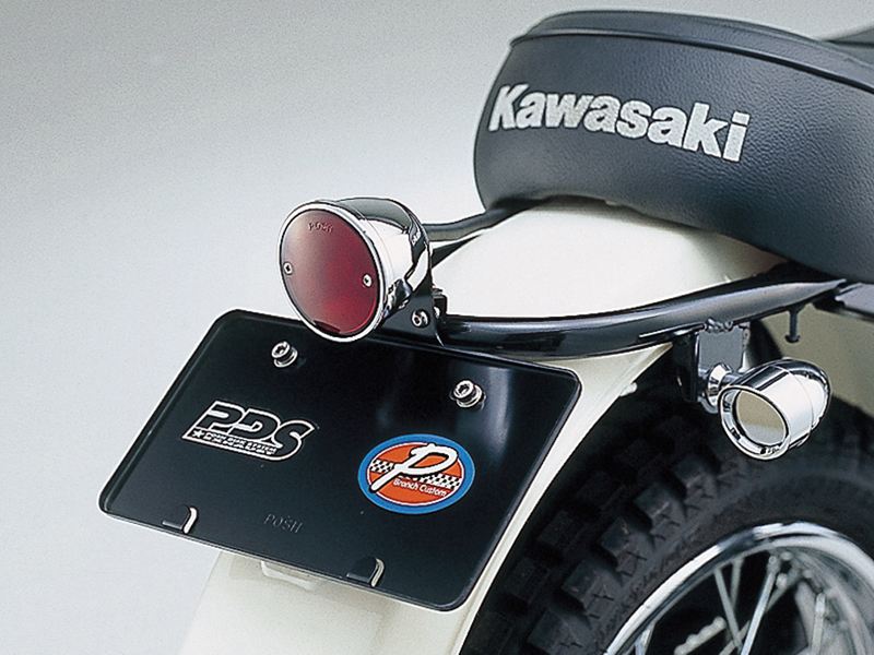 ヴィンテージラウンドテールランプキット メッキ 250TR