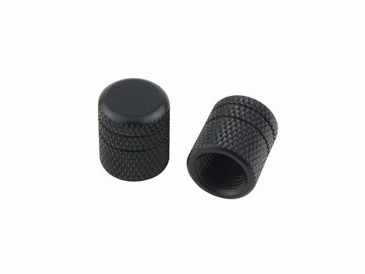 Aluminum Colored Air Valve Caps (BLACK)